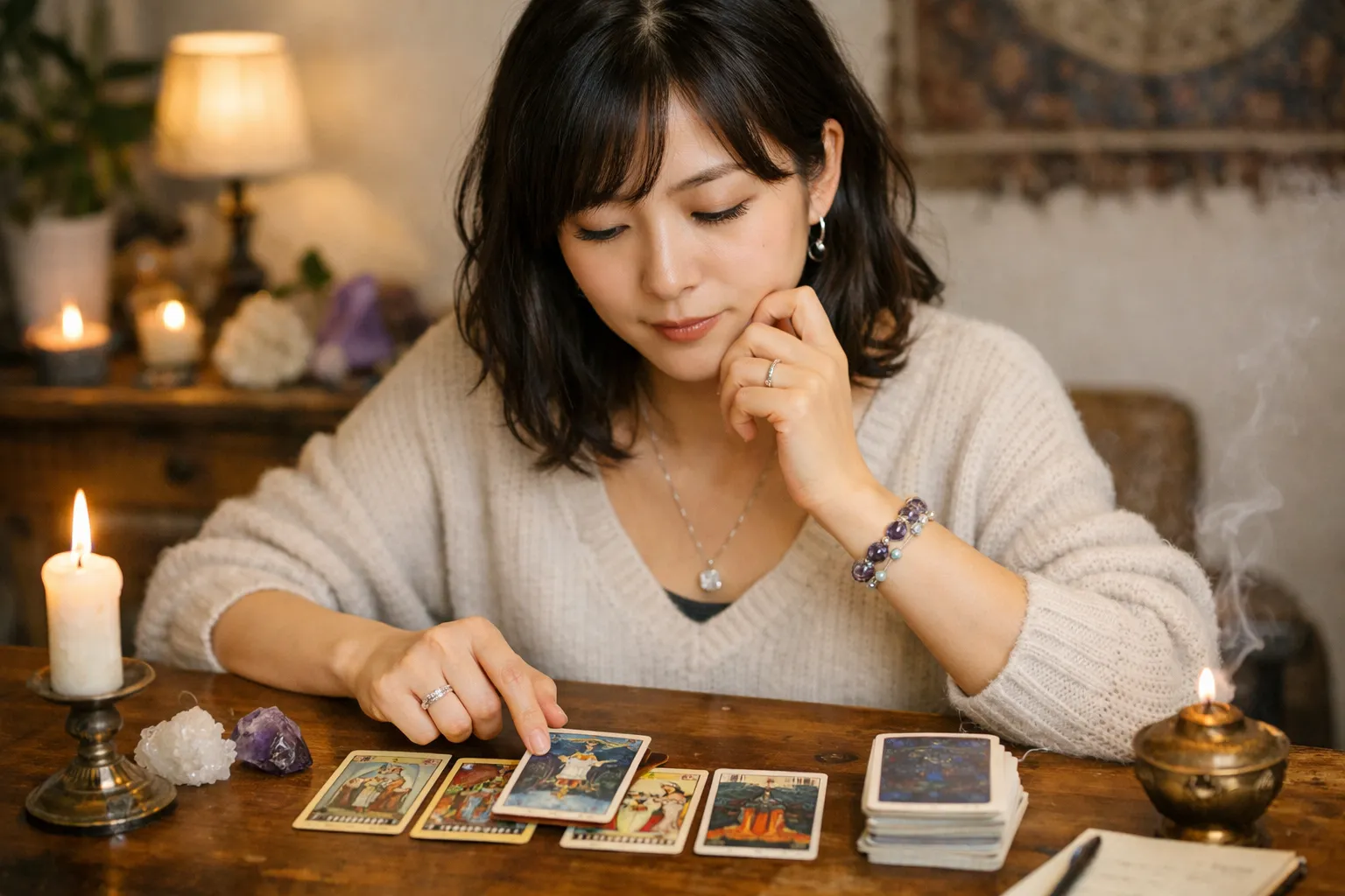 タロットで自分を占うとブレる?願望バイアスを防ぐ質問テンプレと記録術